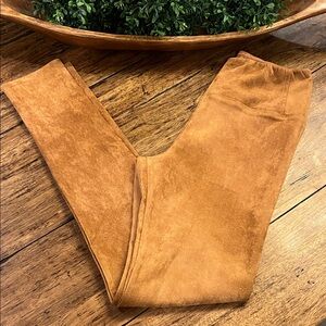 Ellison Brown Faux Suede Leggings.  Size Small